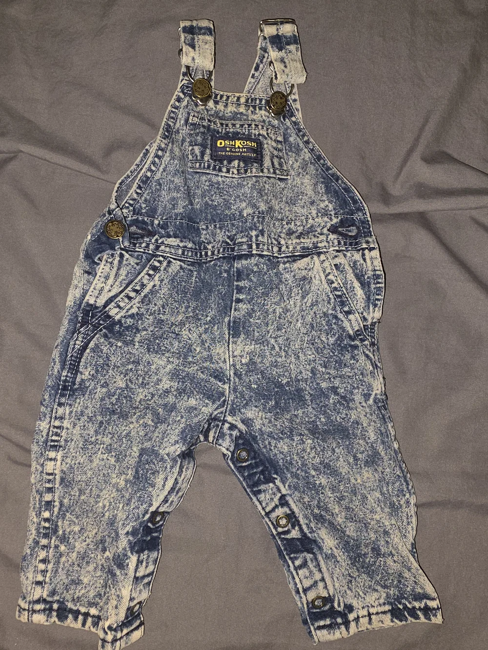 OshKosh B'gosh Acid Wash Blue Denim Overalls
